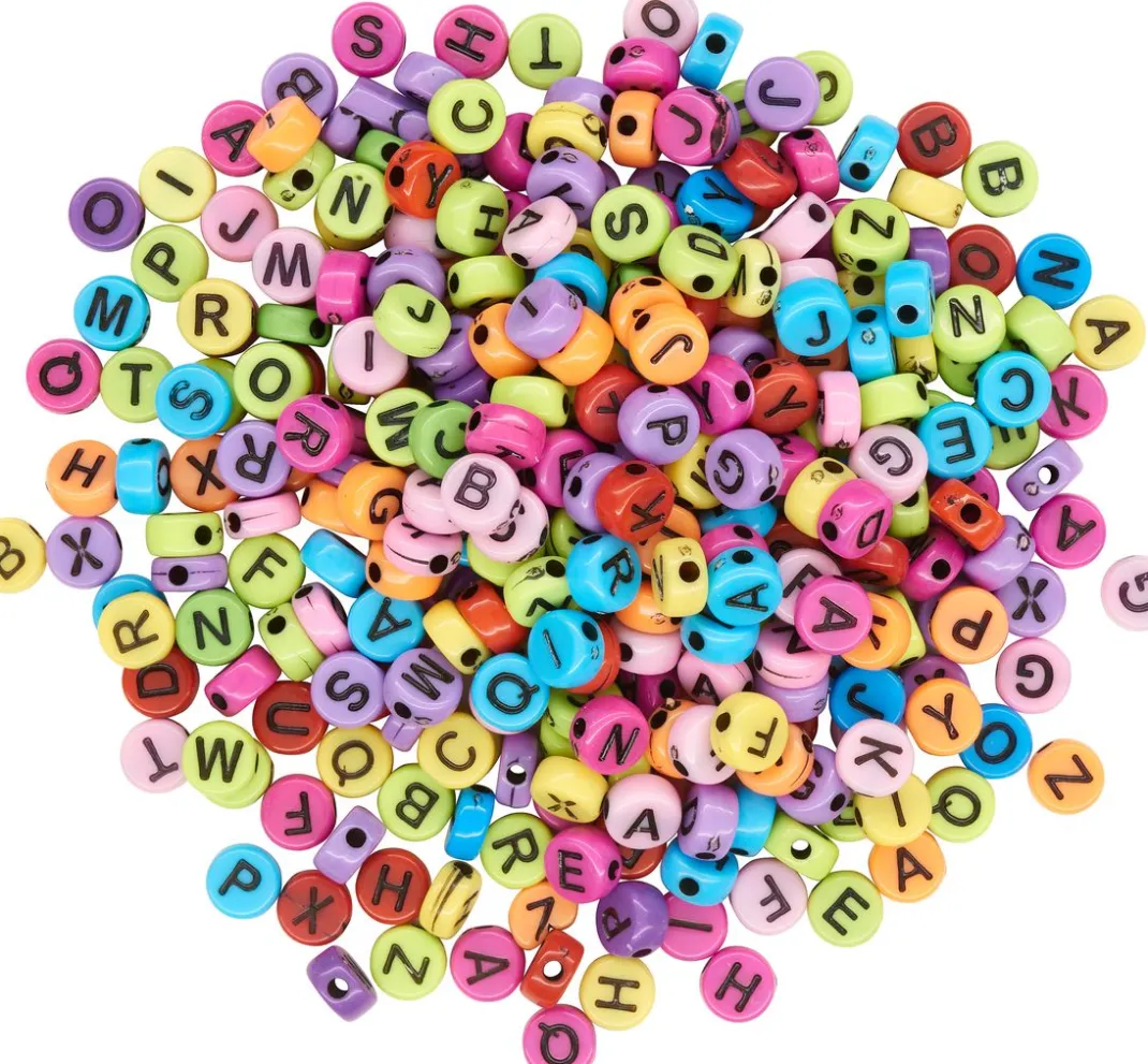 Kinder VBS Perlen|Buchstabenperlen>Buchstabenperlen "Bunt", rund