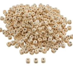 Kinder VBS XXL Perlen|Perlensterne>VBS Buchstabenperlen "Holz", 200 g