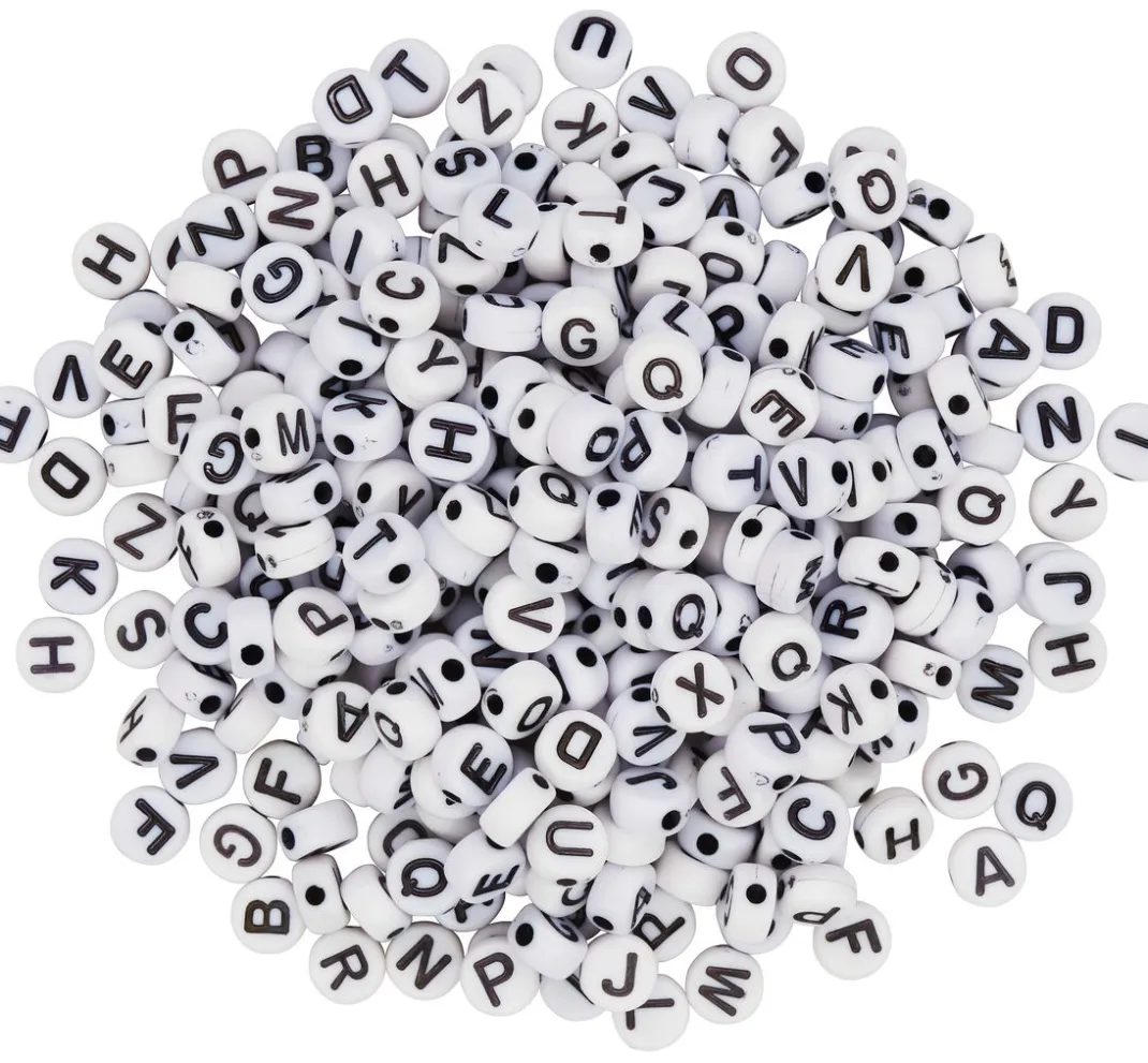 Kinder VBS Perlen|Buchstabenperlen>Buchstabenperlen "Weiß"