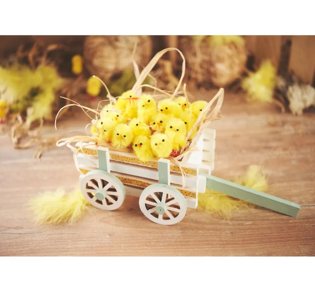 Kinder VBS Chenilledraht|Dekofiguren & -Objekte>Chenille Küken "Höhe 4 cm", 18 Stück