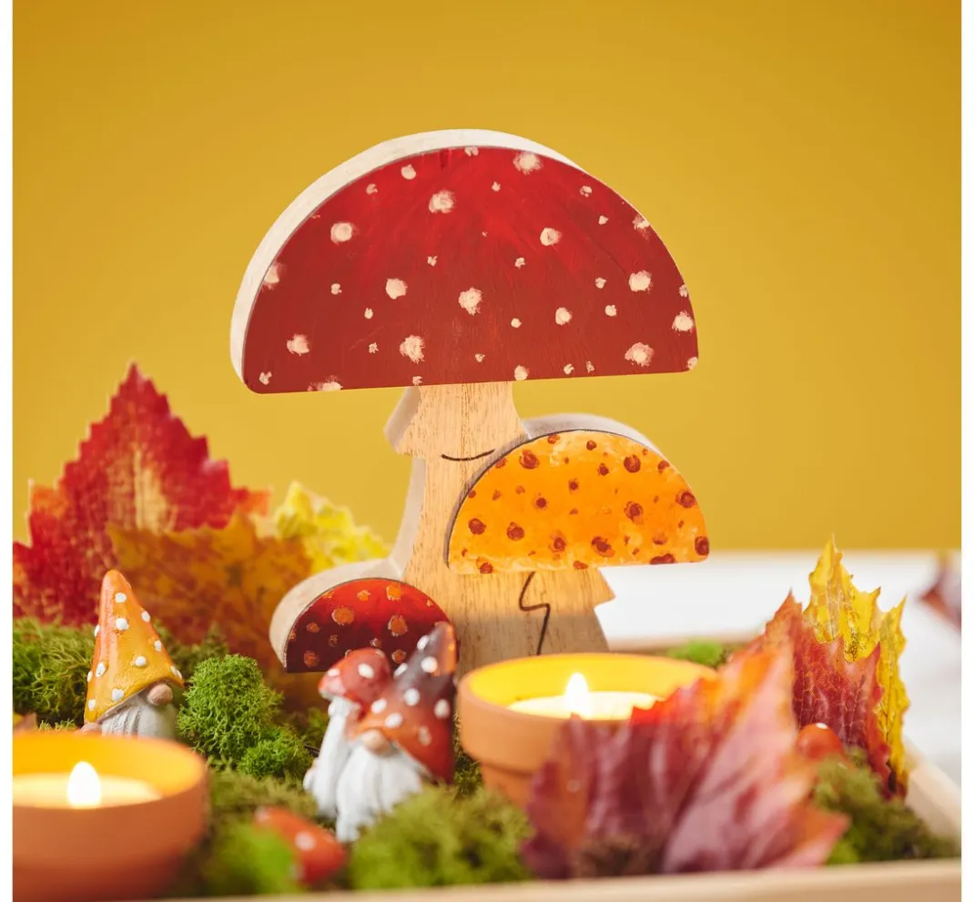 VBS Dekofiguren & -Objekte|Sticker & Klebebänder>Deko Holz-Fliegenpilze, 20 Stück