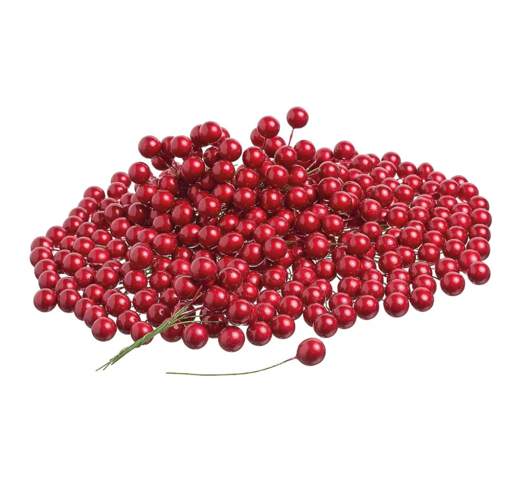 VBS XXL Gräser & Beeren>VBS Deko-Beeren am Draht "Ø 10 mm", 400 Stück