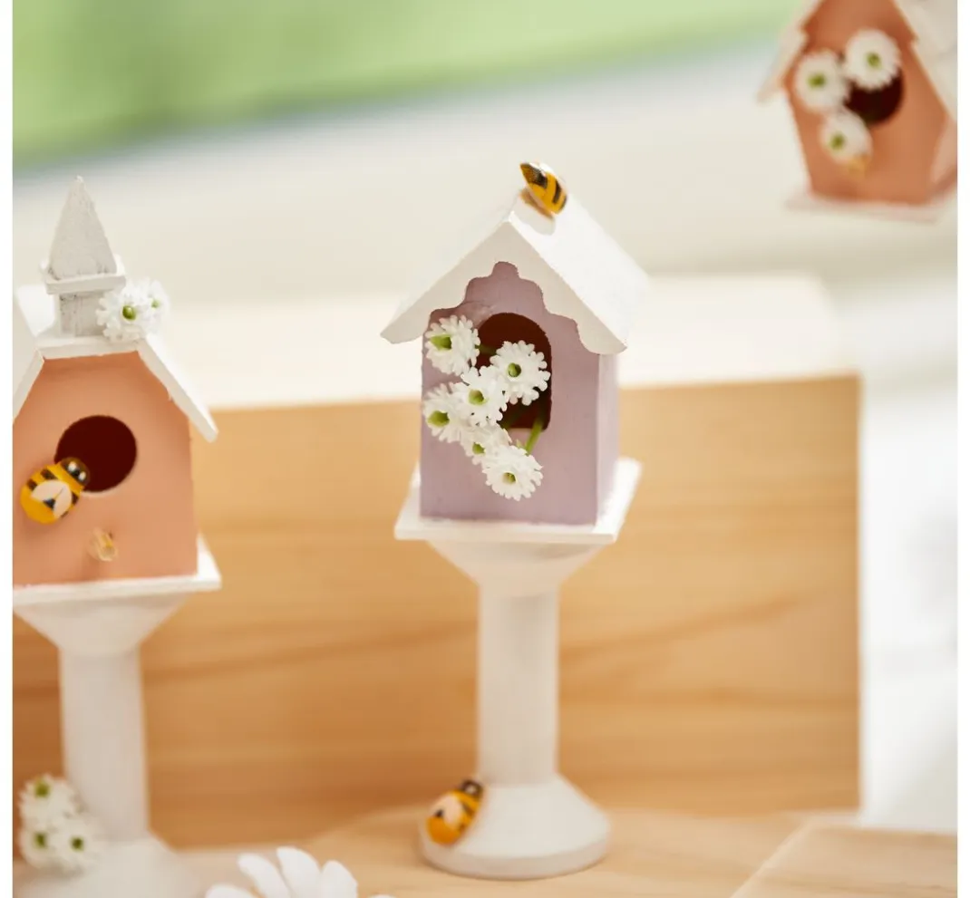 VBS Holz, Mdf & Pappmaché>Deko-Vogelhäuser "Minis", 8erSet