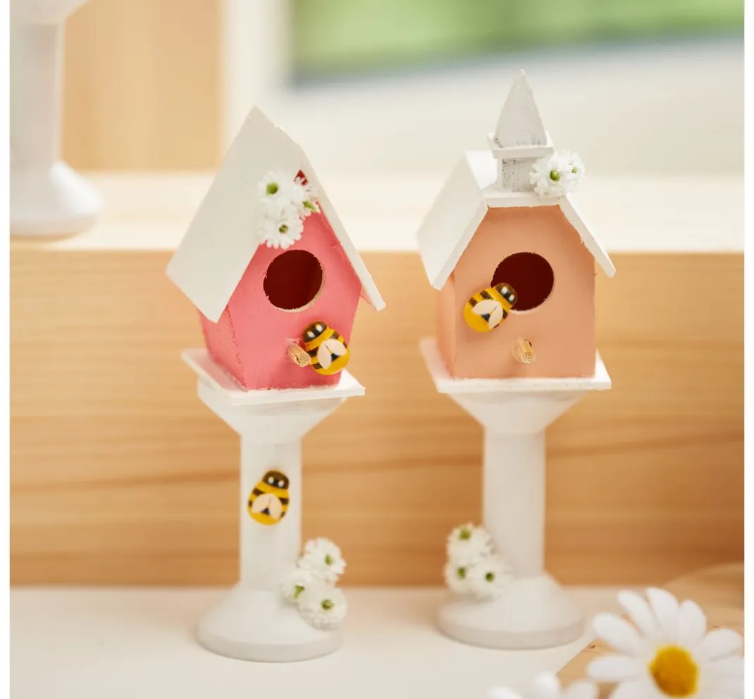 VBS Holz, Mdf & Pappmaché>Deko-Vogelhäuser "Minis", 8erSet