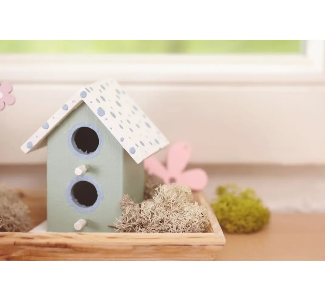 VBS Serviettentechnik|Holz, Mdf & Pappmaché>Deko-Vogelhäuser "Minis", 2er-Set