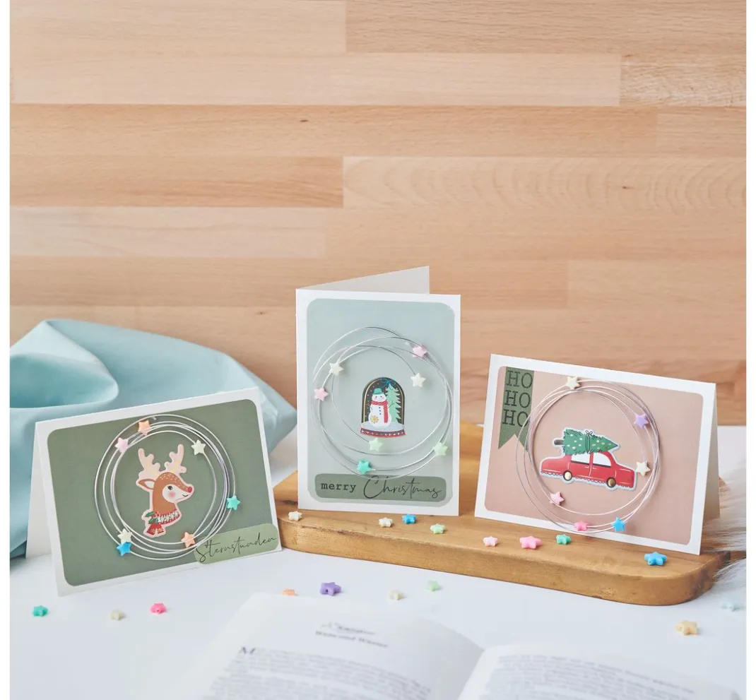 VBS XXL Kartengestaltung|Karten & Umschläge>VBS Doppelkarten mit Umschlägen "Creme", 50 Stk.