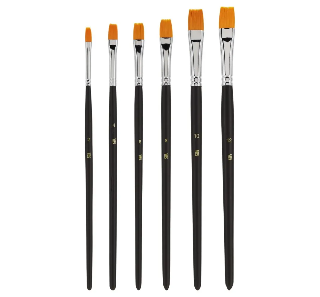 VBS Malen & Zeichnen|Pinsel>Flachpinsel "BASIC", 6er Set