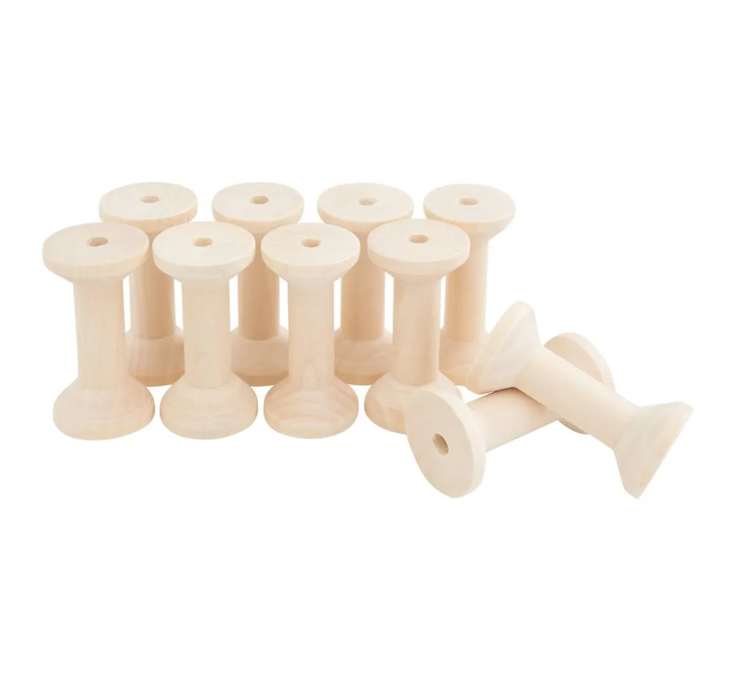 VBS XXL Weiteres Nähzubehör|Holz, Mdf & Pappmaché>VBS Garnrollen "Ø 4,5 cm", 10 Stück