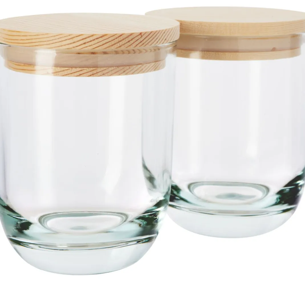 VBS Glas- & Porzellanmalerei|Glasgravur>Glas mit Holzdeckel, 2 Stück
