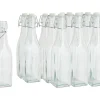 VBS XXL Gefäße|Glasgravur>VBS Glasflaschen mit Bügelverschluß "Eckig", 500 ml, 12 Stück