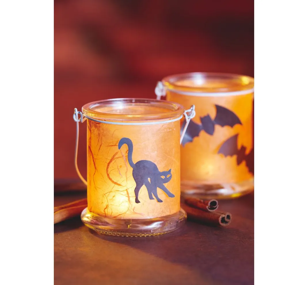 VBS Glasgravur|Glas- & Porzellanmalerei>Glaslaterne mit Metallbügel