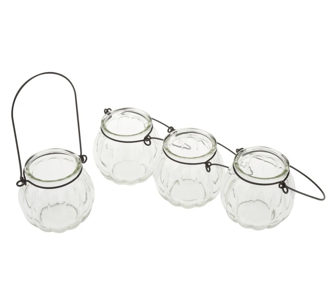 VBS Glasgravur|Glas- & Porzellanmalerei>Glas-Windlicht mit Bügel, 4 Stück