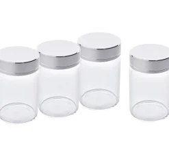 VBS Glasgravur|Glas- & Porzellanmalerei>Gläschen mit Schraubdeckel, 4 Stück