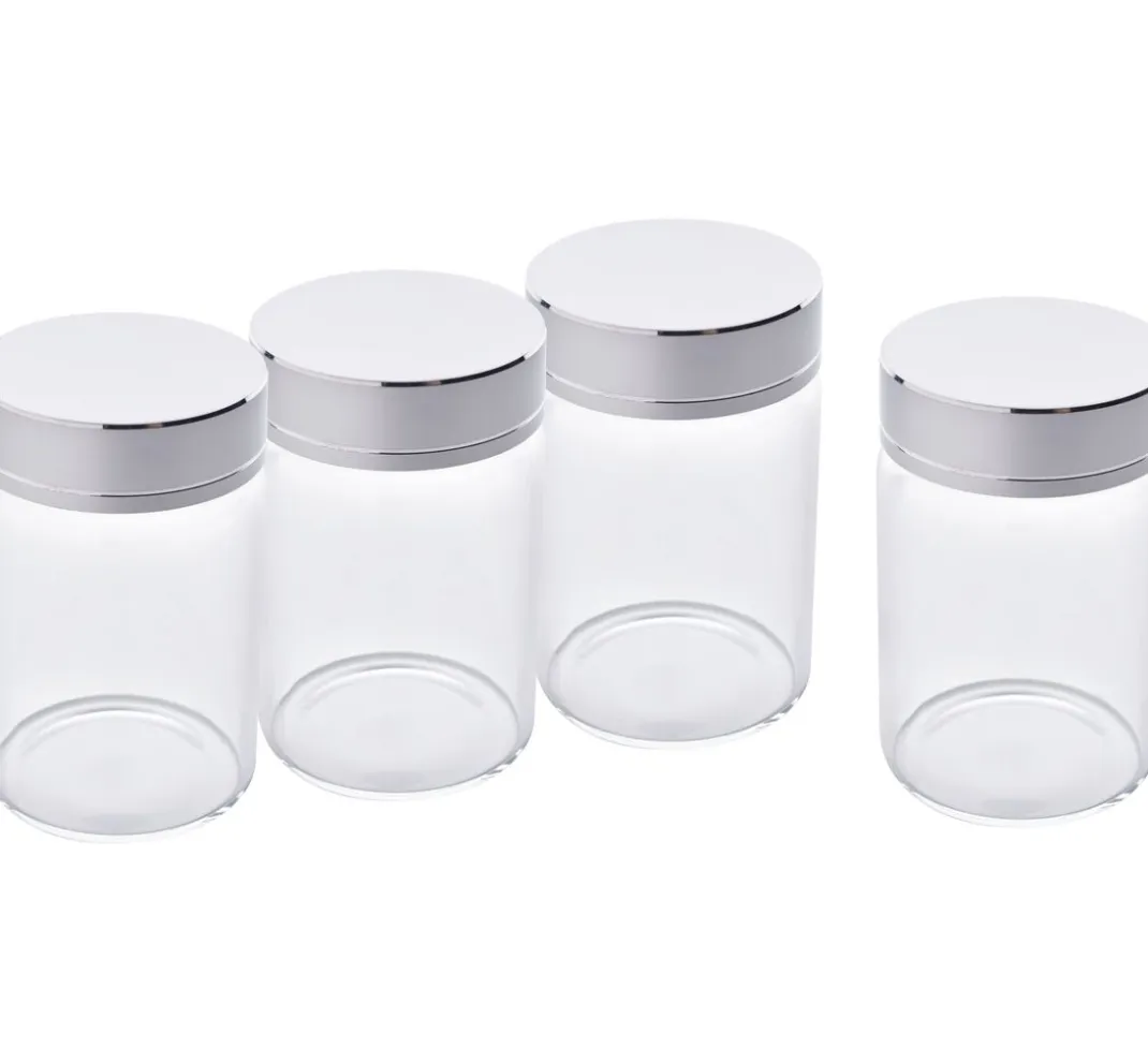 VBS Glasgravur|Glas- & Porzellanmalerei>Gläschen mit Schraubdeckel, 4 Stück