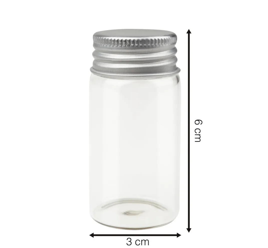 VBS XXL Glas- & Porzellanmalerei|Glasgravur>VBS Gläschen mit Schraubverschluss, 12 Stück