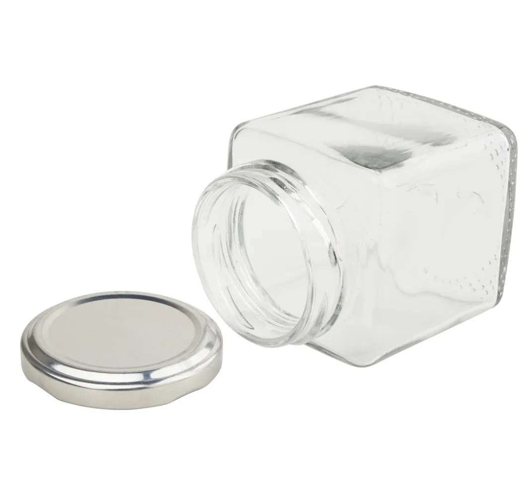 VBS XXL Glasgravur|Glas- & Porzellanmalerei>VBS Gläser mit Schraubdeckel "Eckig", 12 Stück