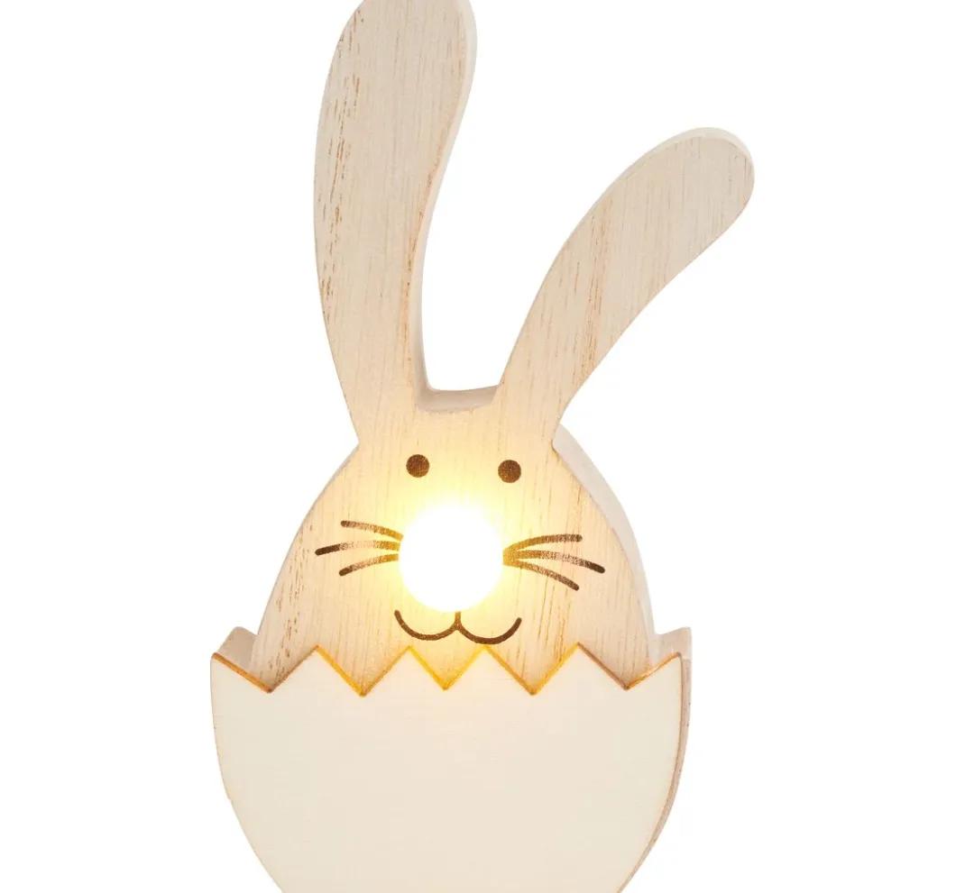 VBS Dekofiguren & -Objekte|Holz, Mdf & Pappmaché>Hase mit LED-Nase