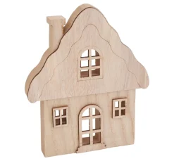 VBS Holz, Mdf & Pappmaché>Haus-Silhouette "Wintertime"