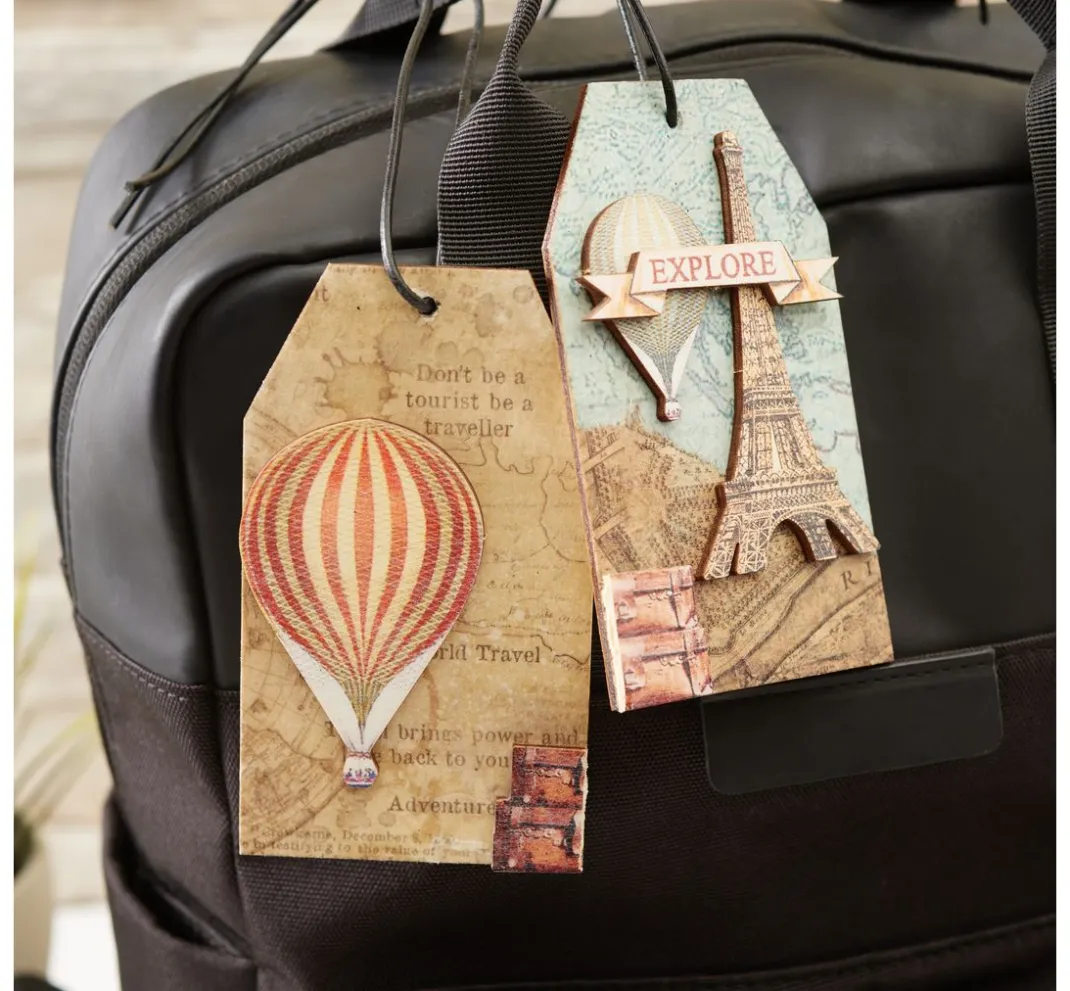 VBS Serviettentechnik|Decoupage>Holz-Anhänger "Tag"