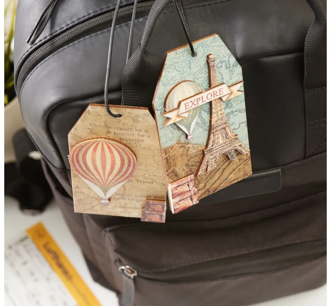 VBS Serviettentechnik|Decoupage>Holz-Anhänger "Tag"