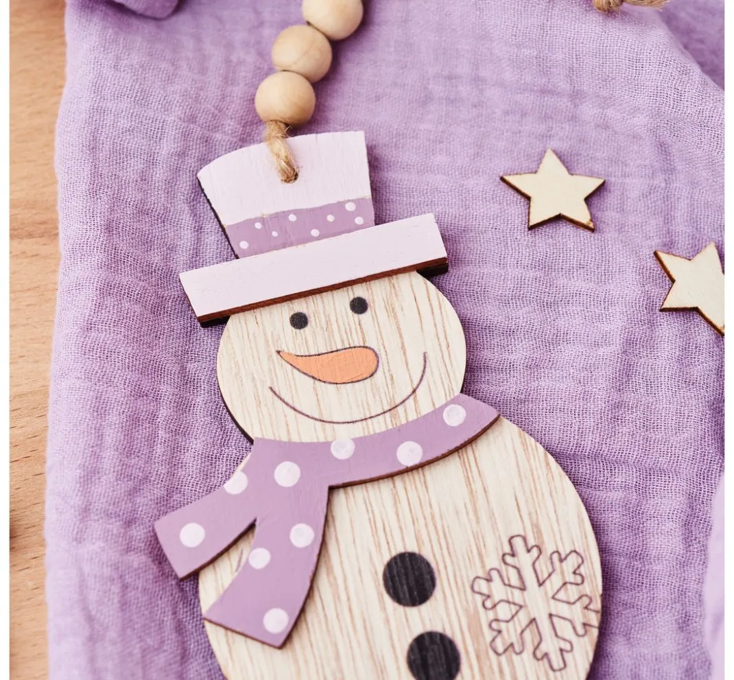 VBS Anhänger|Holz, Mdf & Pappmaché>Holz-Anhänger "Wichtel und Schneemann", 2-er Set