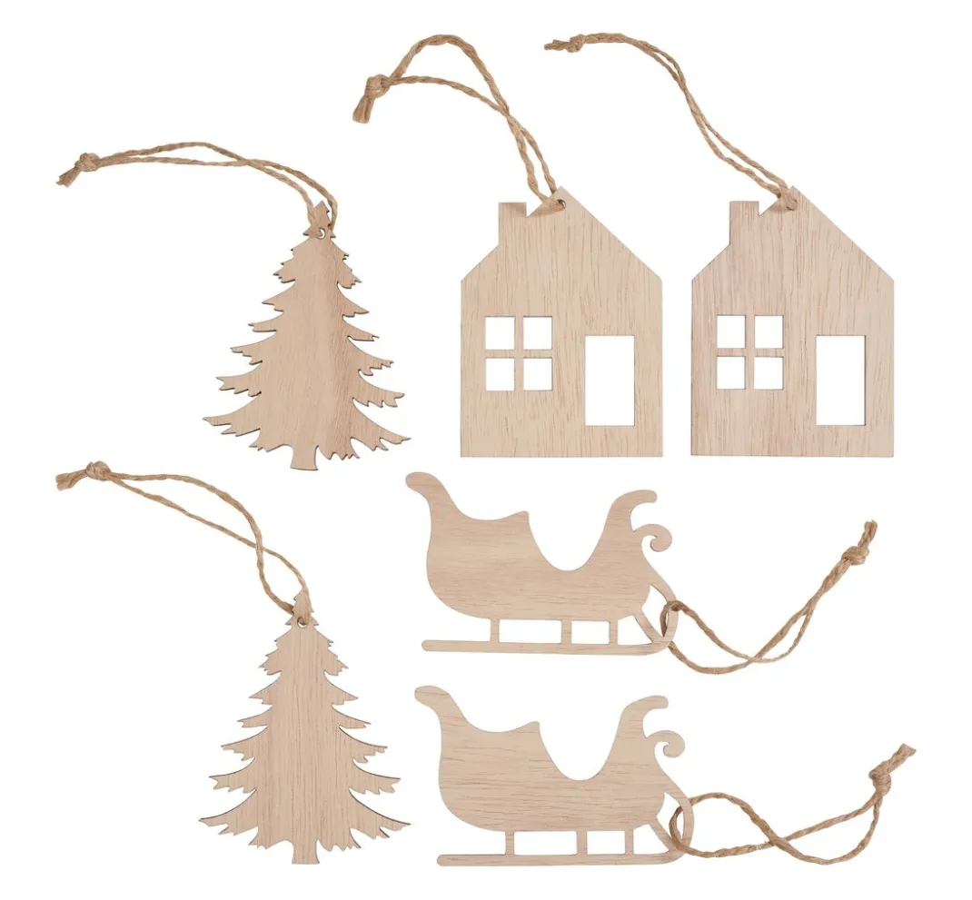 VBS Anhänger|Holz, Mdf & Pappmaché>Holz-Anhänger "Wintermotive"