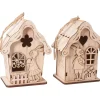 VBS Holz, Mdf & Pappmaché>Holzbausatz "Hasenhäuser", mit LED