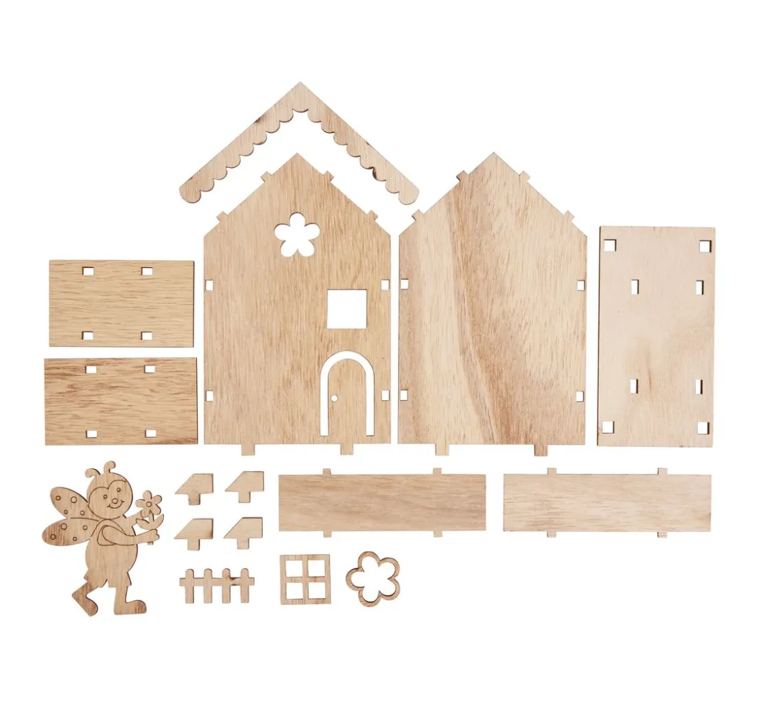 VBS Holz, Mdf & Pappmaché>Holzbausatz Haus "Frühlingsbote"