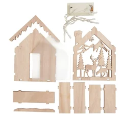 VBS Holz, Mdf & Pappmaché>Holzbausatz "Lichterhaus", inkl. Beleuchtung