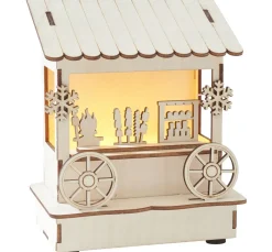 VBS Holz, Mdf & Pappmaché>Holzbausatz "Markt-Verkaufsstand", inkl. LED