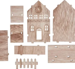 VBS Holz, Mdf & Pappmaché>Holzbausatz "Villa mit Zaun"