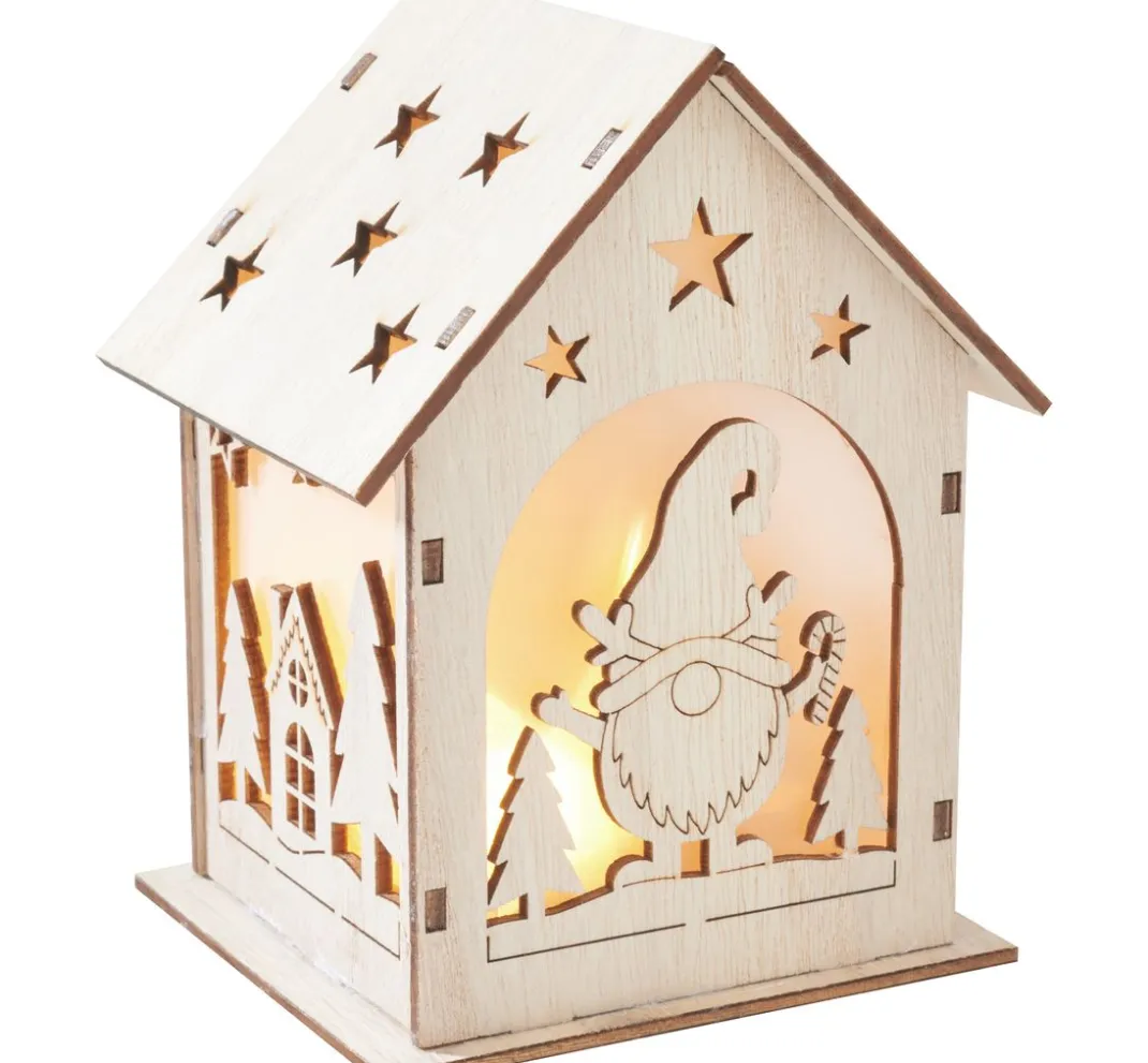 VBS Holz, Mdf & Pappmaché>Holzbausatz "Wichtelhaus", inkl LED