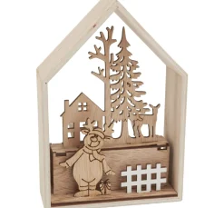 VBS Holz, Mdf & Pappmaché>Holzbausatz "Winterhaus", 9-tlg.