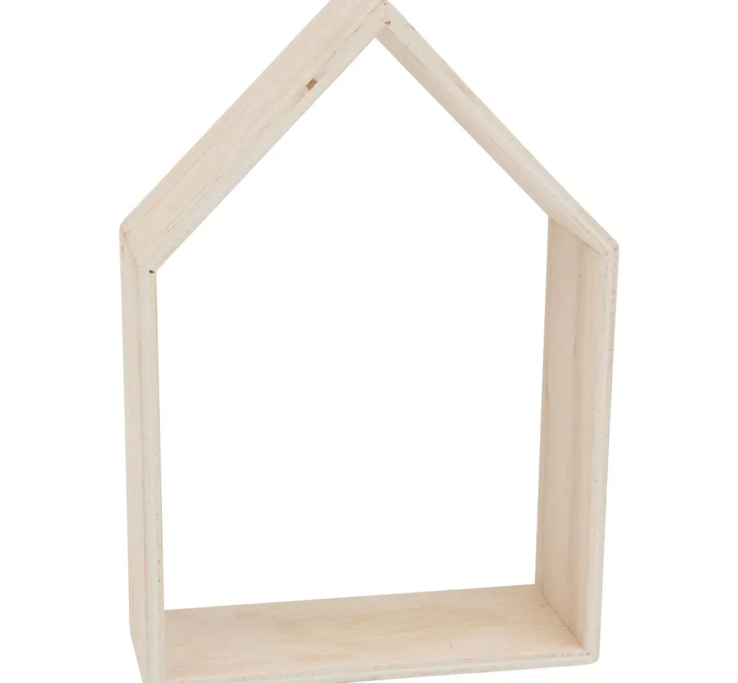 VBS Holz, Mdf & Pappmaché>Holzbausatz "Winterhaus", 9-tlg.