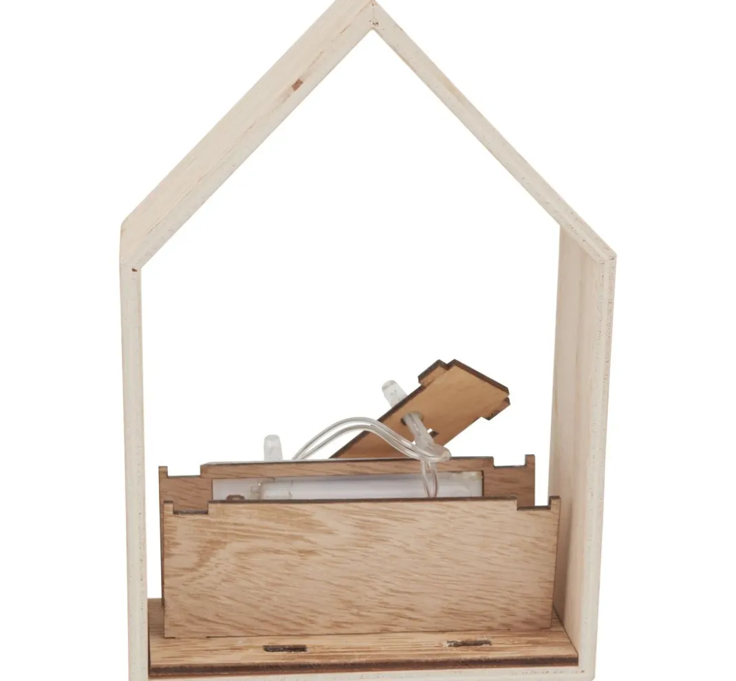 VBS Holz, Mdf & Pappmaché>Holzbausatz "Winterhaus", 9-tlg.