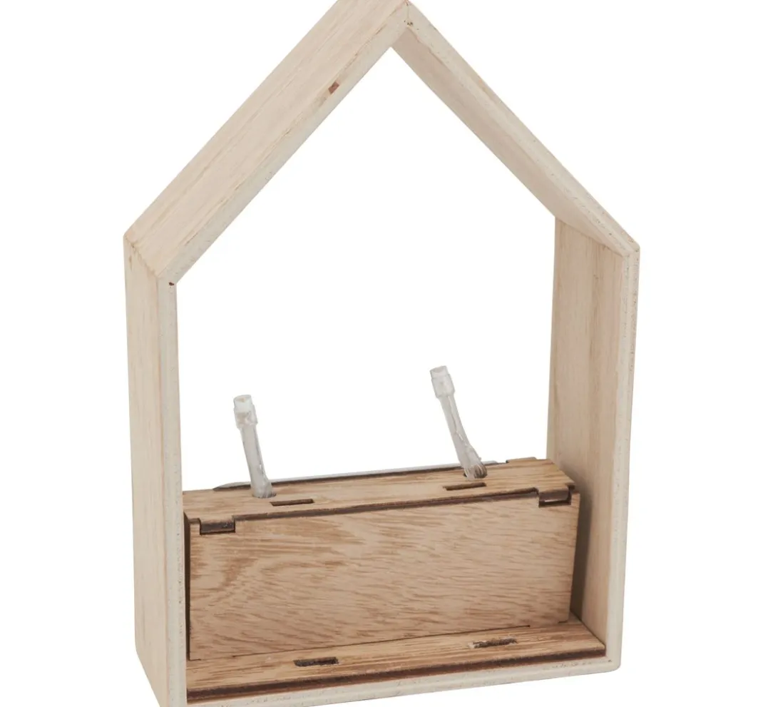 VBS Holz, Mdf & Pappmaché>Holzbausatz "Winterhaus", 9-tlg.
