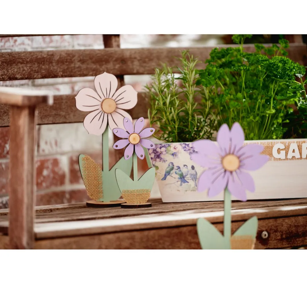 Kinder VBS Holz|Holz, Mdf & Pappmaché>Holz-Blume "Nancy"
