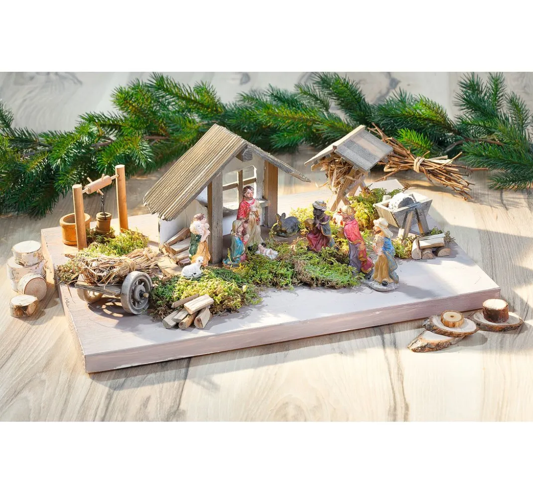 VBS Krippen-Zubehör|Miniaturen>Holz-Brunnen