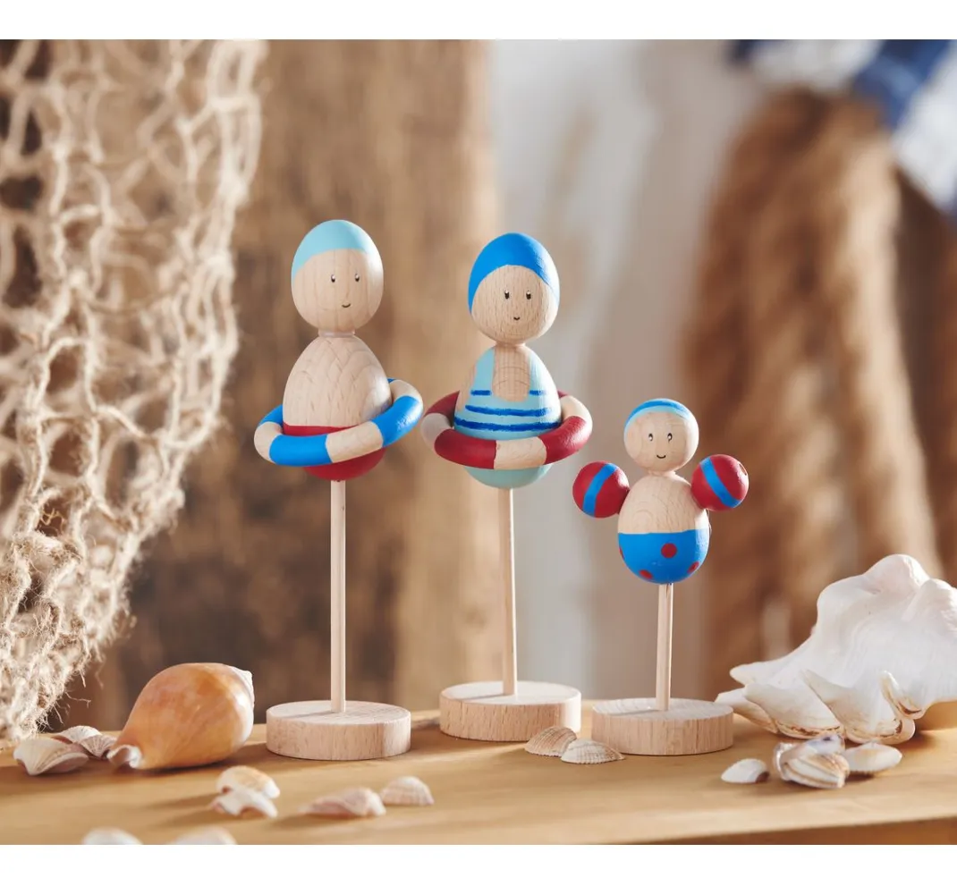 Kinder VBS Holz|Holz, Mdf & Pappmaché>Holz-Ei, gebohrt, 40 x 30 mm
