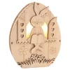 VBS Holz, Mdf & Pappmaché>Holz-Ei mit LED "Hase im Fenster"
