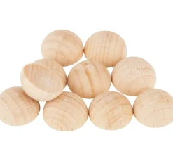 Kinder VBS Holz|Holz, Mdf & Pappmaché>Holz-Halbkugeln ohne Bohrung, 10 Stück