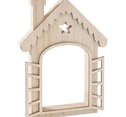VBS Holz, Mdf & Pappmaché>Holz-Haus mit Fensterläden