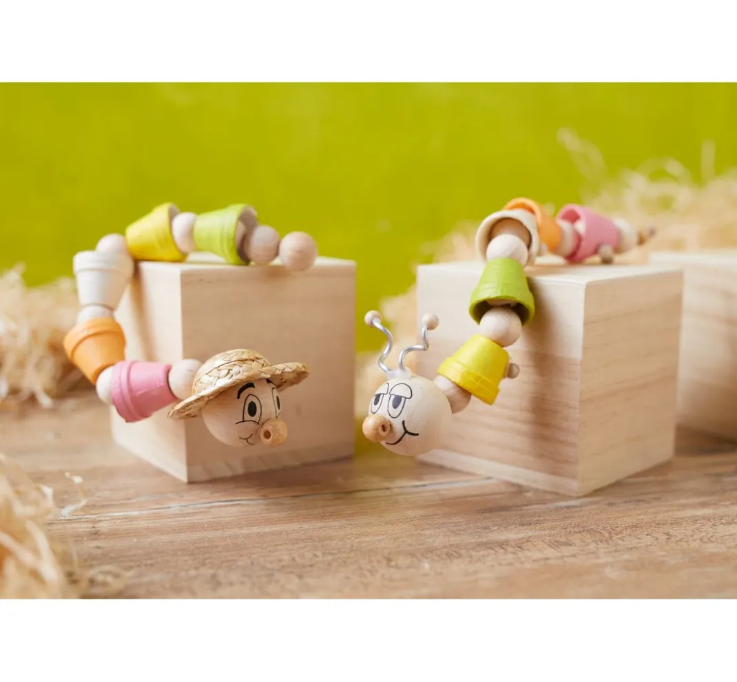 Kinder VBS Holz|Holz, Mdf & Pappmaché>Holzkugeln durchgebohrt "Ø 35 mm"