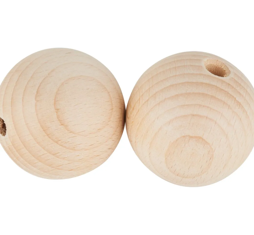 Kinder VBS Holz|Holz, Mdf & Pappmaché>Holzkugeln durchgebohrt "Ø 60 mm"