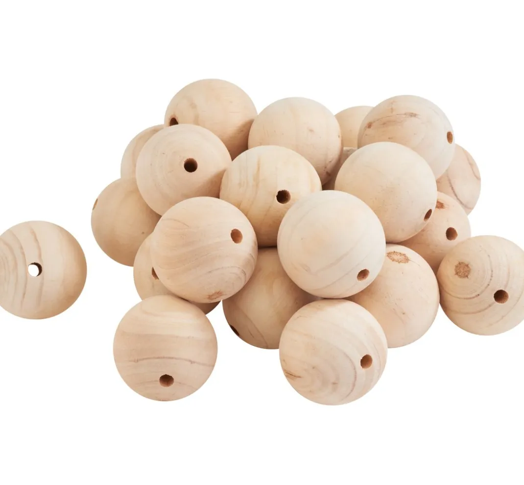 VBS XXL Holz, Mdf & Pappmaché>VBS Holzkugeln durchgebohrt