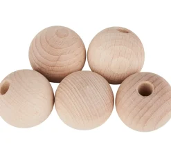 Kinder VBS Holz|Holz, Mdf & Pappmaché>Holzkugeln halbgebohrt "Ø 35 mm"