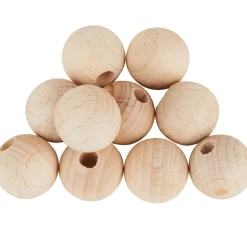 Kinder VBS Holz|Holz, Mdf & Pappmaché>Holzkugeln halbgebohrt "Ø 15 mm"