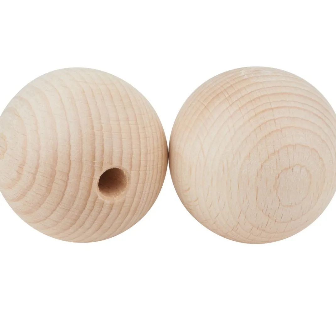 Kinder VBS Holz|Holz, Mdf & Pappmaché>Holzkugeln halbgebohrt "Ø 60 mm"