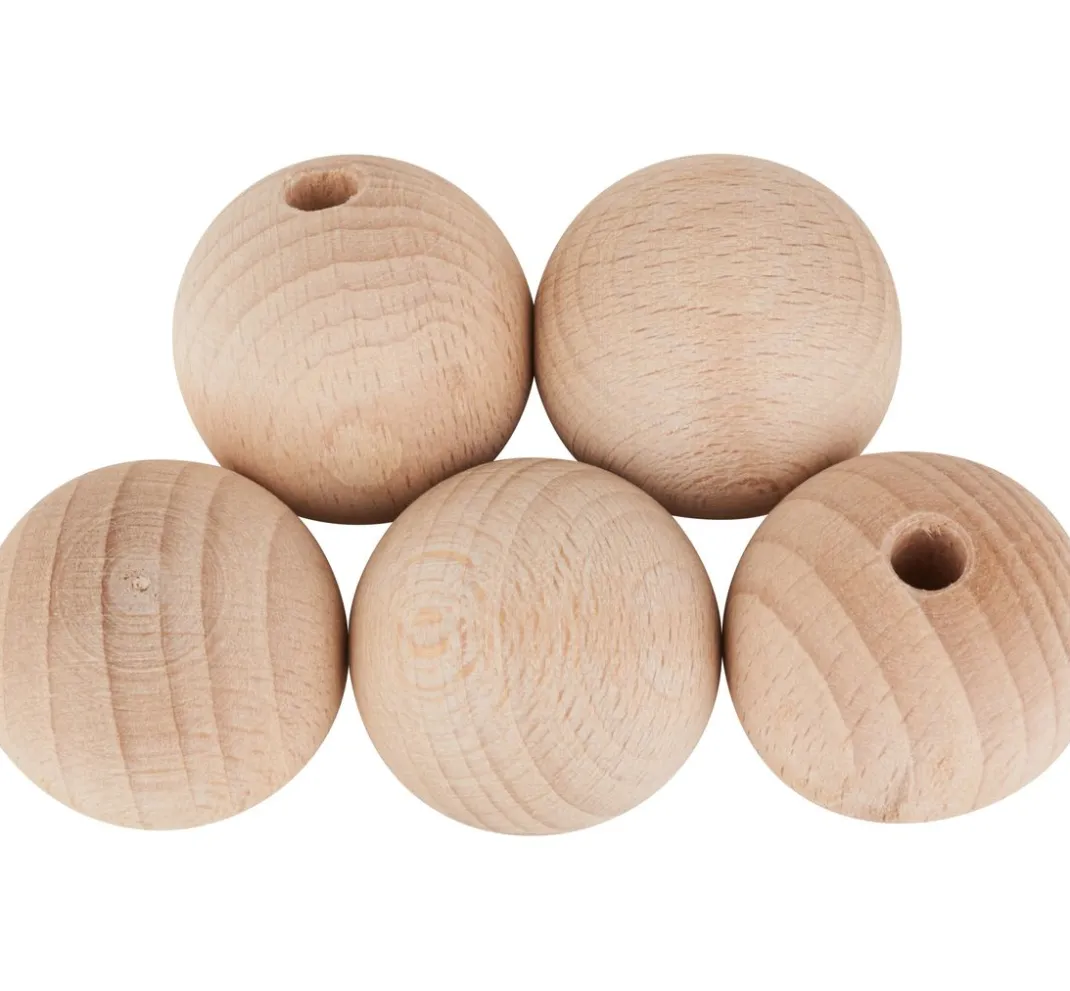 Kinder VBS Holz|Holz, Mdf & Pappmaché>Holzkugeln halbgebohrt "Ø 30 mm"