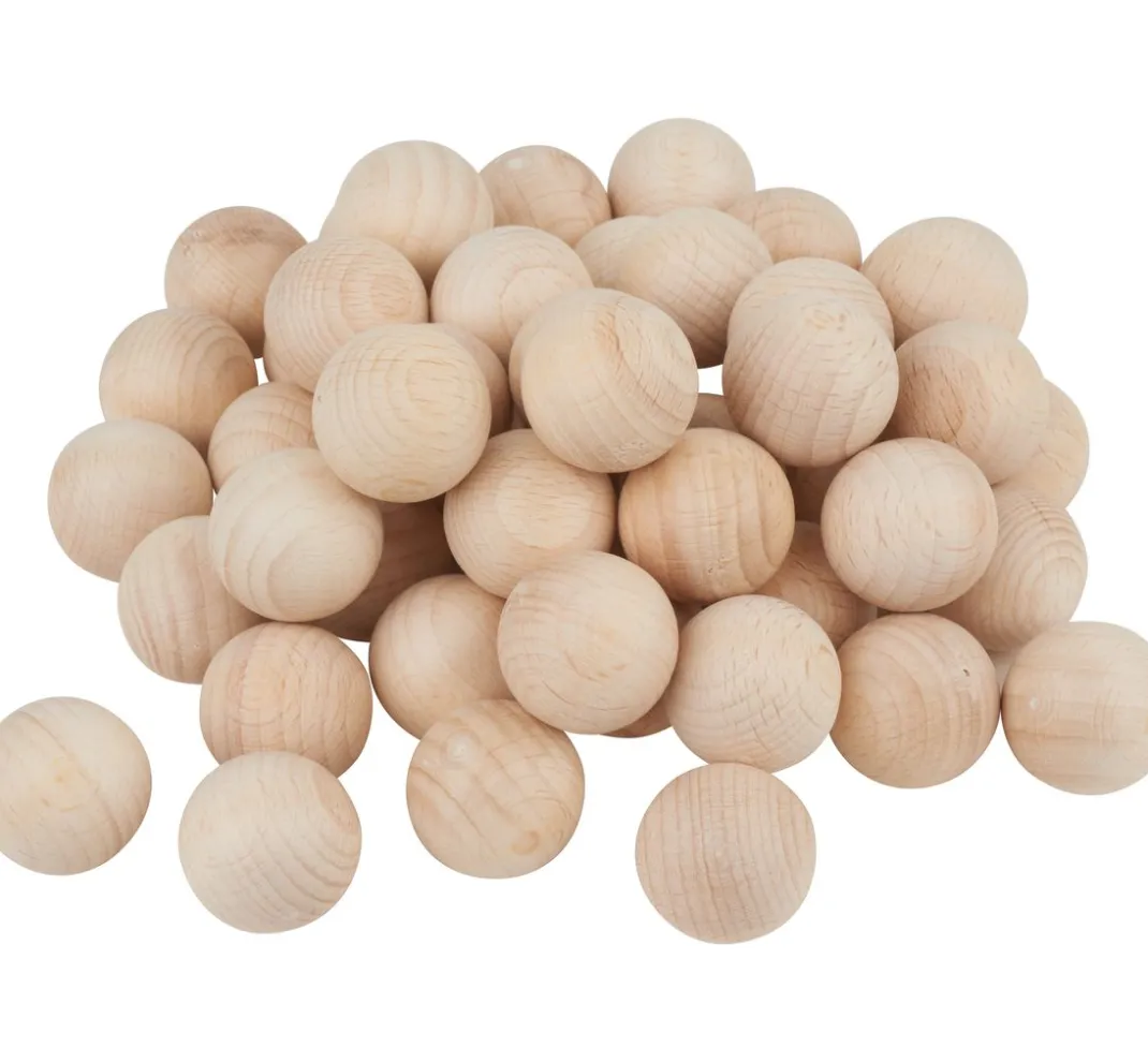 Kinder VBS Holz|Holz, Mdf & Pappmaché>Holzkugeln ohne Bohrung "Ø 25 mm"